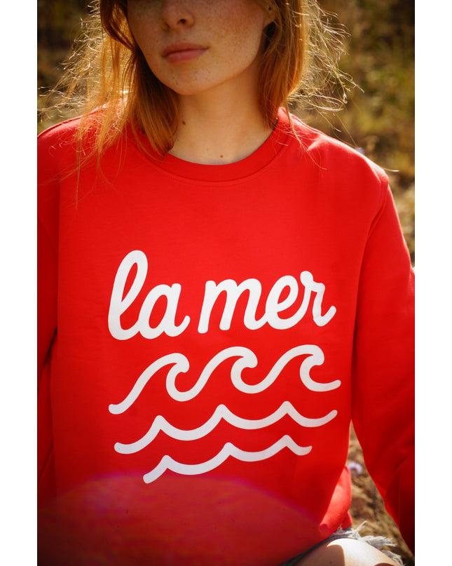 La Mer Sweatshirt  limited edition - Rot / Weiß