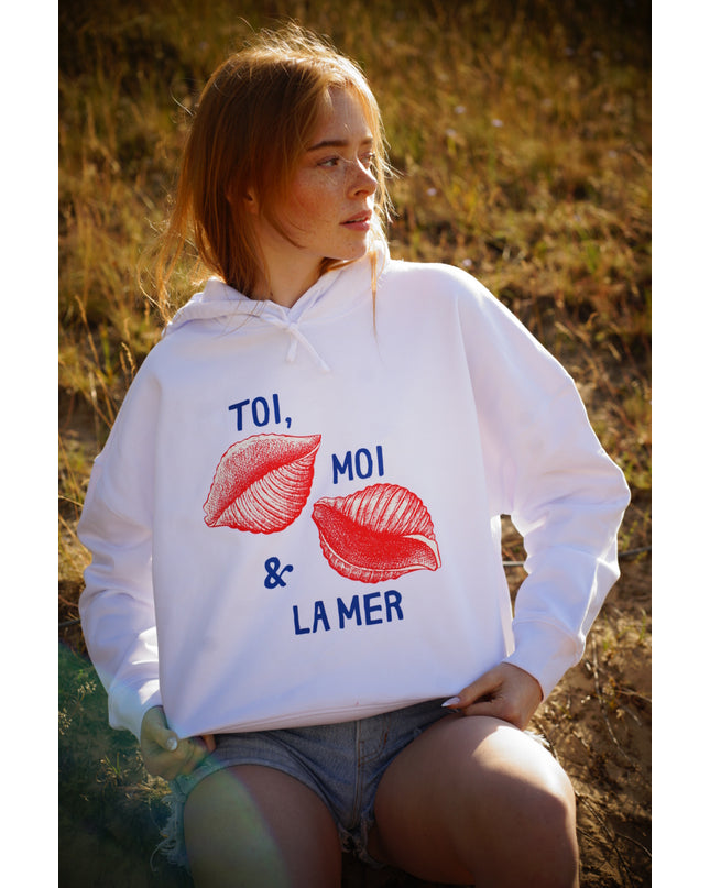 Toi moi et la mer Hoodie - Weiß