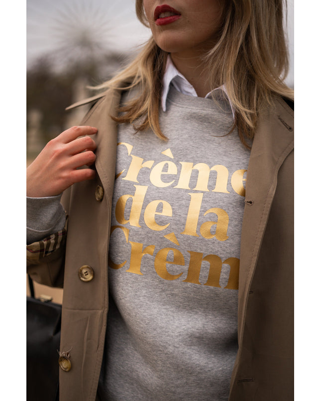 Crème de la Crème Sweatshirt - Grau/Gold