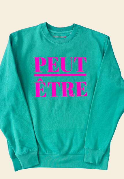 Peut-Être Sweatshirt - Türkis/Neon Pink