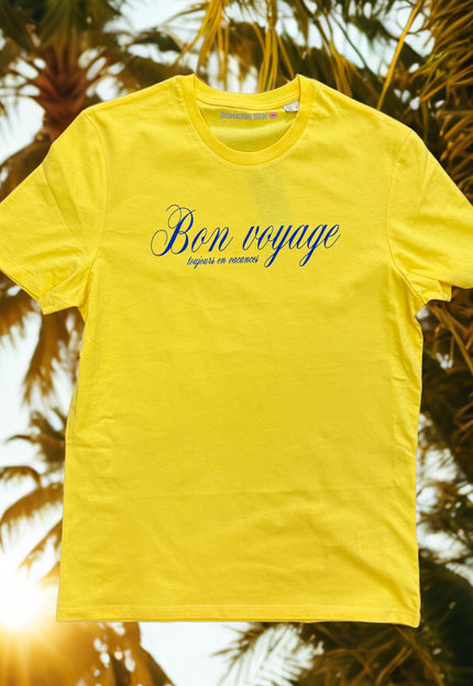 Bon voyage T-Shirt limited edition- gelb/blau