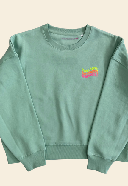 Choisir l'amour Sweatshirt - Jade / Neon