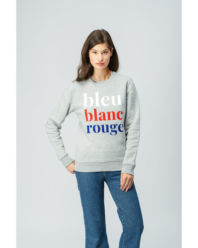 Bleu Blanc & Rouge Sweatshirt / Hellgrau Tricolore