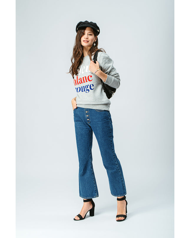 Bleu Blanc & Rouge Sweatshirt / Hellgrau Tricolore
