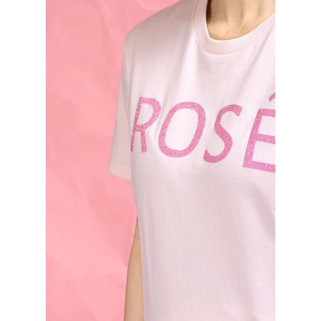 Rosé T-Shirt - Rosa/Glitzer