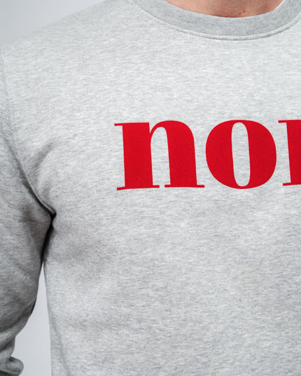 Non. Sweatshirt - Grau/Rot