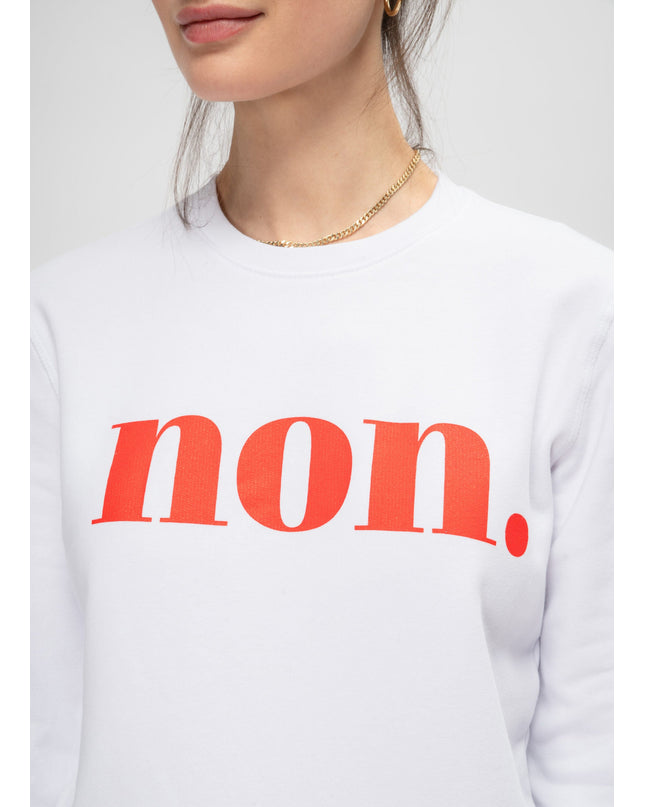 Non. Sweatshirt - Weiß/Rot