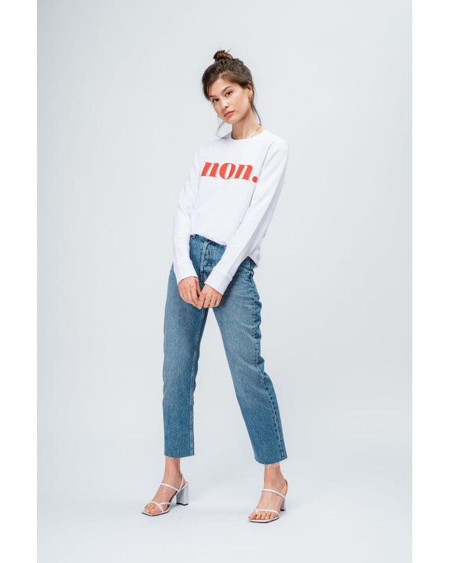 Non. Sweatshirt - Weiß/Rot