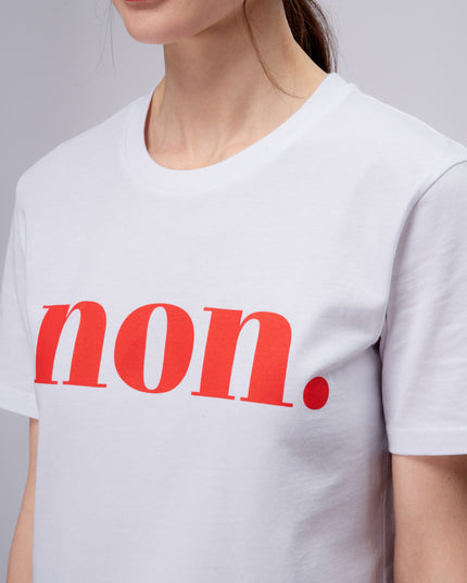 Non. T-Shirt - Weiß/Rot