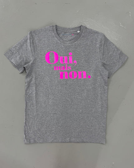 oui, mais non T-Shirt - grau/ neon pink