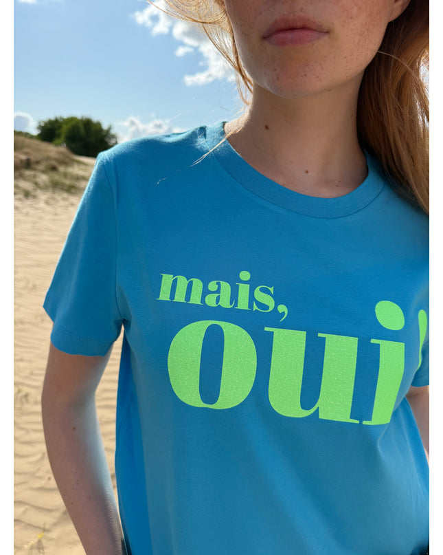 Mais Oui T-Shirt - Aqua Glitzer