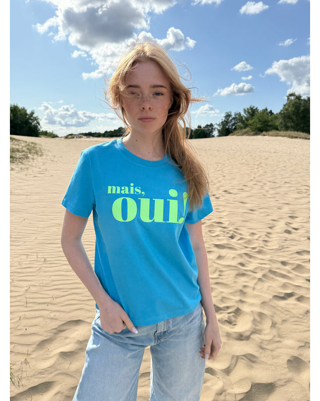 Mais Oui T-Shirt - Aqua Glitzer