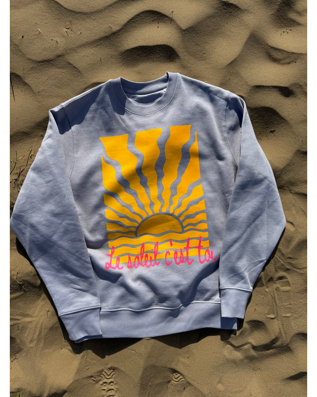 Le soleil c'est toi Sweatshirt - Lavendel / neon orange