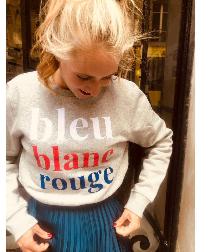 Bleu Blanc & Rouge Sweatshirt / Hellgrau Tricolore