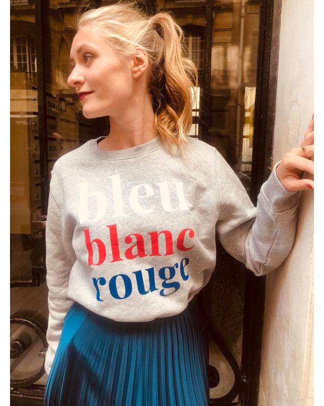 Bleu Blanc & Rouge Sweatshirt / Hellgrau Tricolore