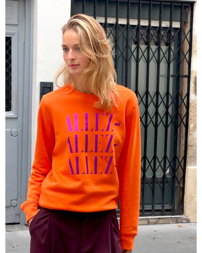 Allez Allez Allez Sweatshirt - Orange/Lila