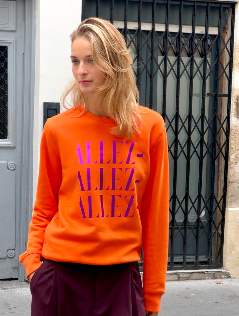 Allez Allez Allez Sweater - Orange/Purple 