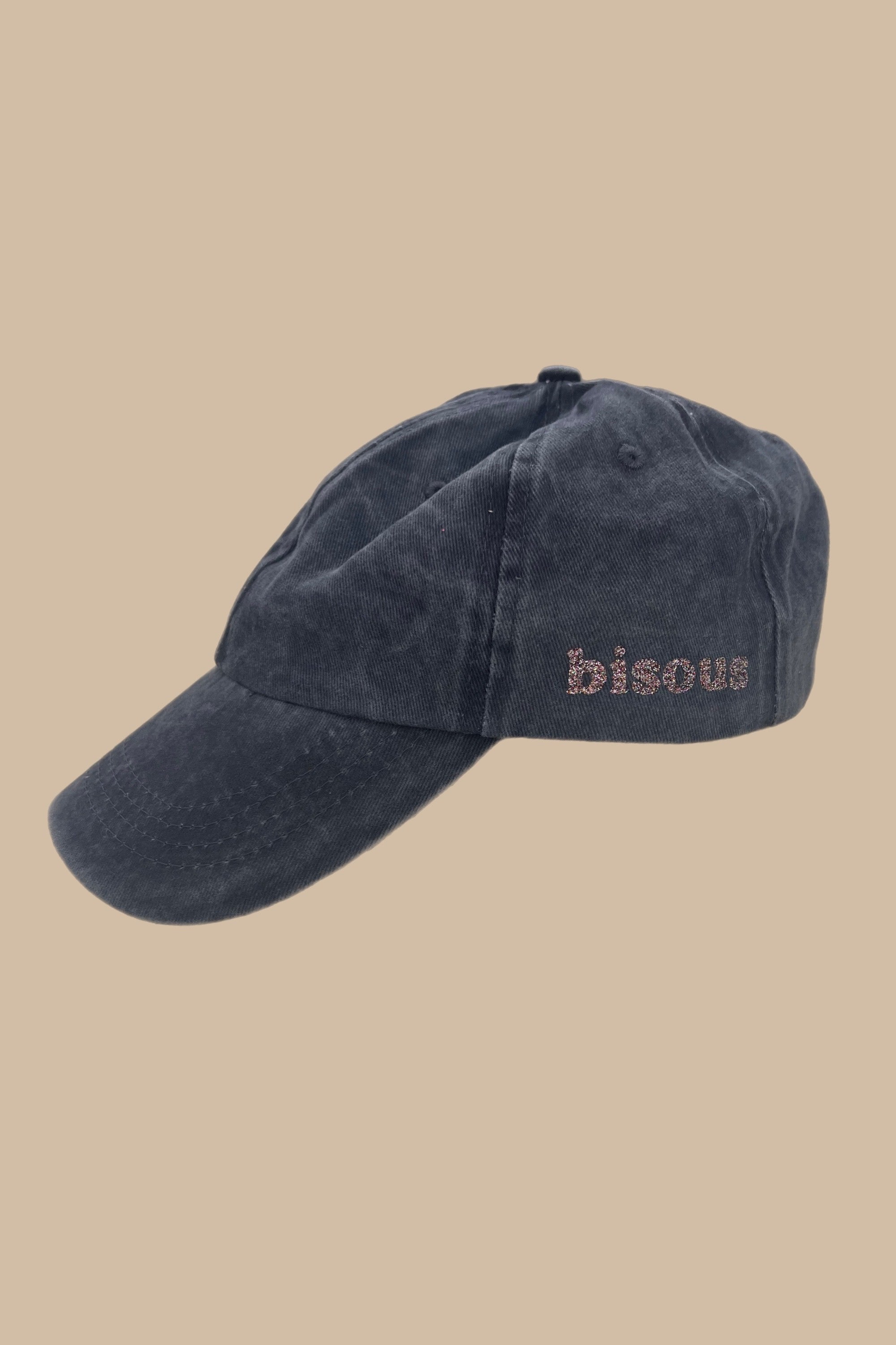Bisous Cap - Washed Navy / Glitzer