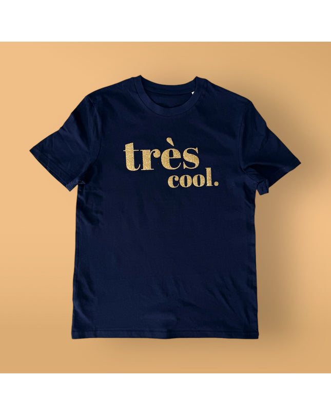 Très Cool T-Shirt - Dunkelblau/Glitzer Gold