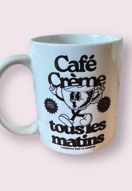 Café Crème Tasse -Weiß/Schwarz