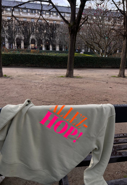 Allez-Hop! Sweatshirt - Salbei/Neon