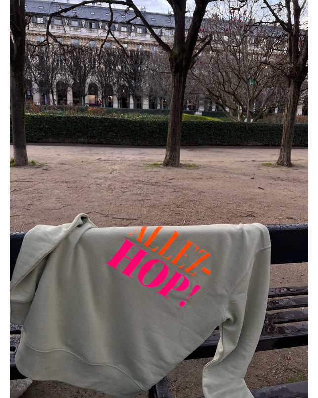 Allez-Hop! Sweatshirt - Salbei/Neon