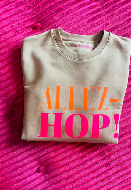 Allez-Hop! Sweatshirt - Salbei/Neon