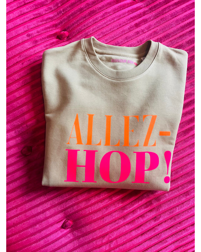 Allez-Hop! Sweatshirt - Salbei/Neon