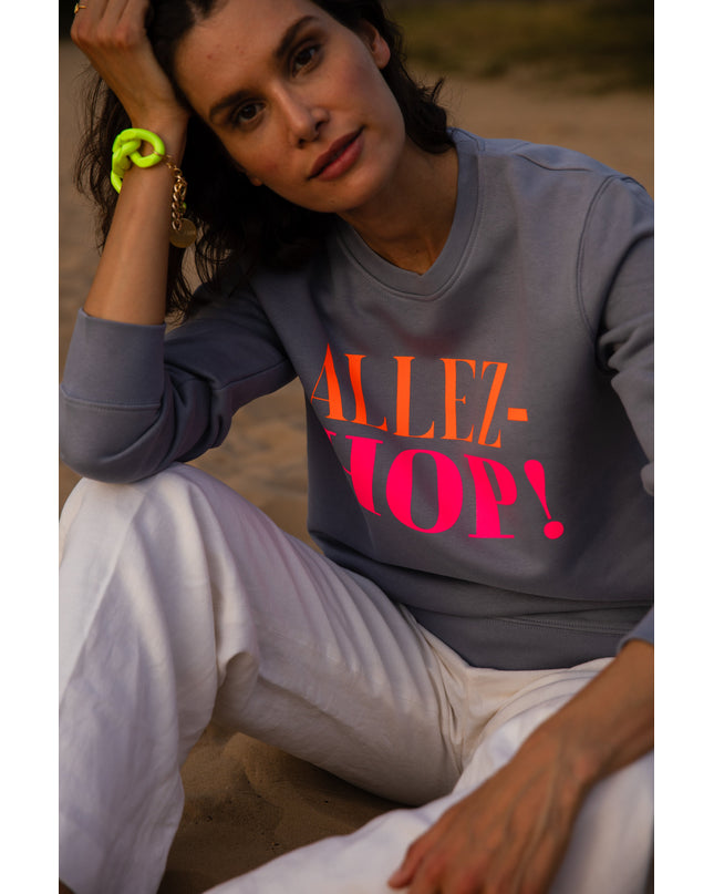 Allez-Hop! Sweatshirt - Grau/Neon