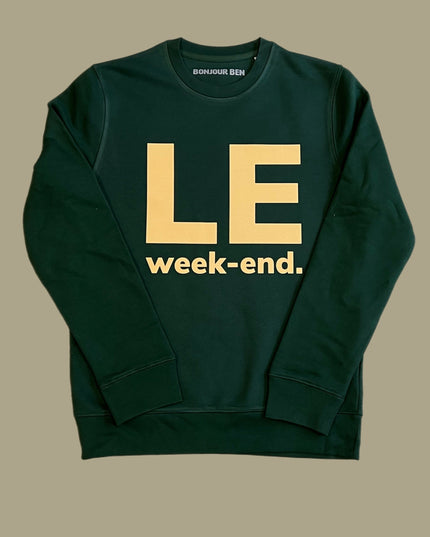 Le WEEKEND Sweatshirt - Grün/Beige