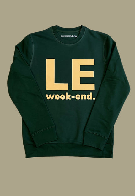 Le Week-end Sweatshirt - Grün/Beige