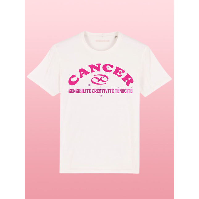 Sternzeichen T-Shirt Krebs - Weiß/Pink