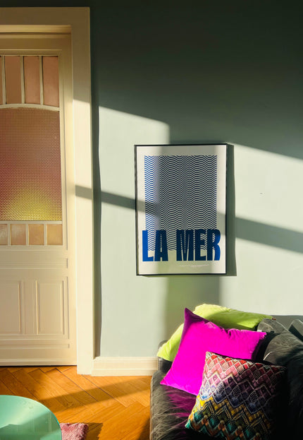Druck LA MER - 70x100 cm / ULTRAMARIN