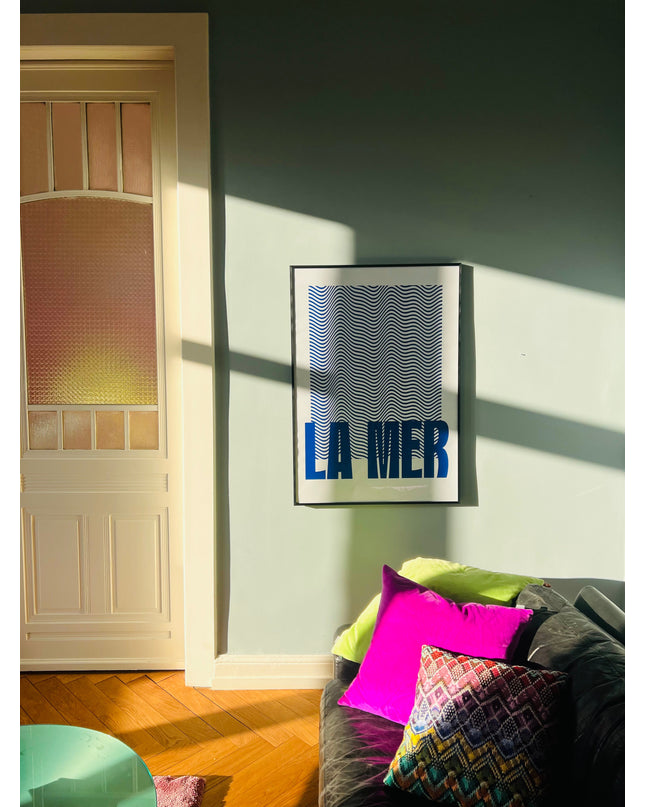 Druck LA MER - 70x100 cm / ULTRAMARIN