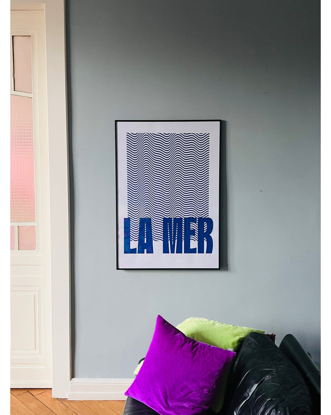 Druck LA MER - 70x100 cm / ULTRAMARIN