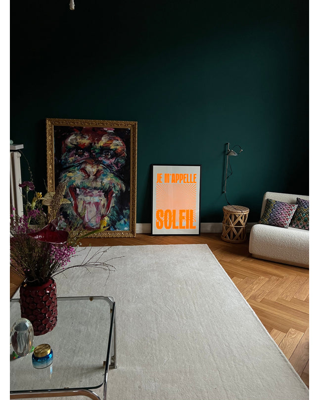 Druck JE M'APPELLE SOLEIL - 70x100 cm / Neon Orange