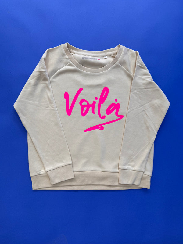 Voilà Sweater - offwhite neon pink