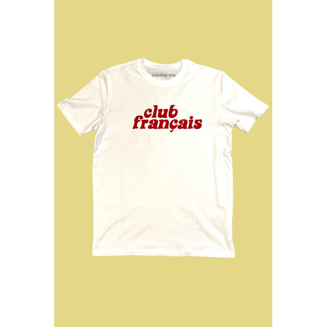 Club Francais T-Shirt - weiß / lipstick red