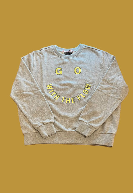 PARADISE HEARTS go with the flow Sweatshirt - Grau/Gelb