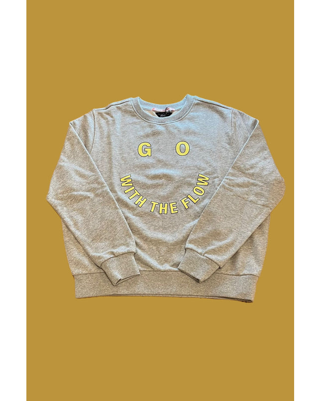PARADISE HEARTS go with the flow Sweatshirt - Grau/Gelb