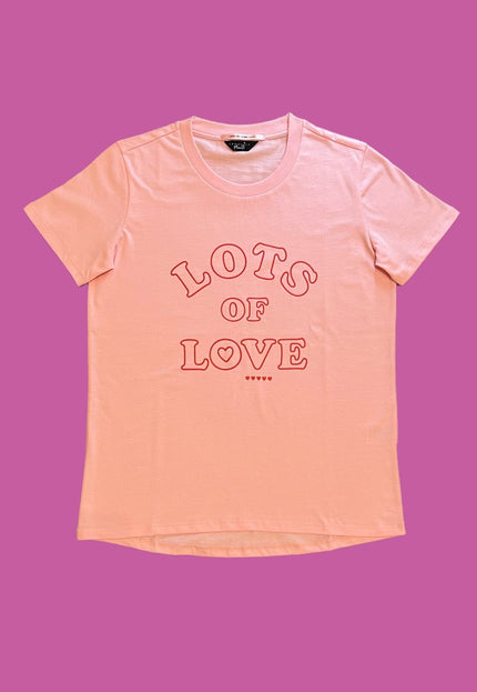 PARADISE HEARTS lots of love T-Shirt - rosa / rot