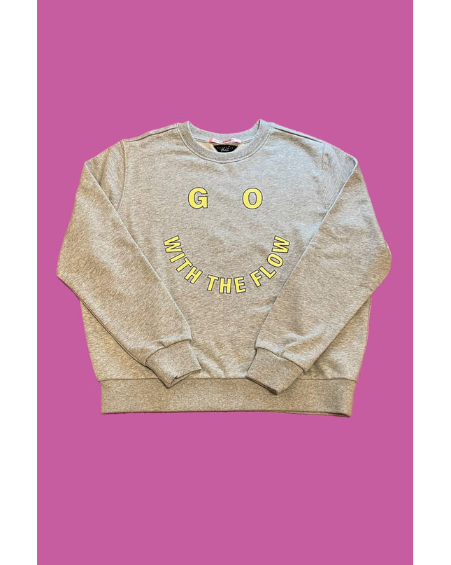 PARADISE HEARTS go with the flow Sweatshirt - Grau/Gelb