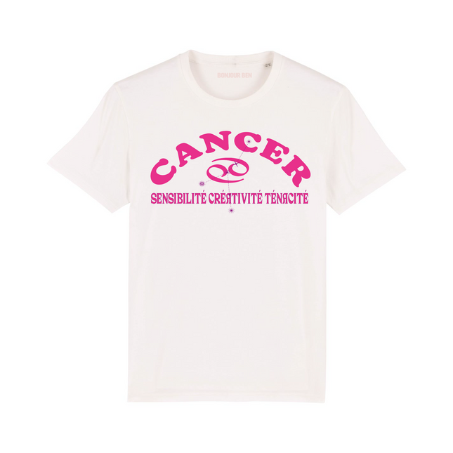 Sternzeichen T-Shirt Krebs - Weiß/Pink
