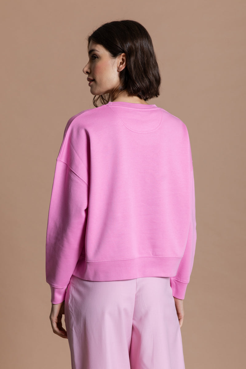 Romantique Sweatshirt - pink / weiß