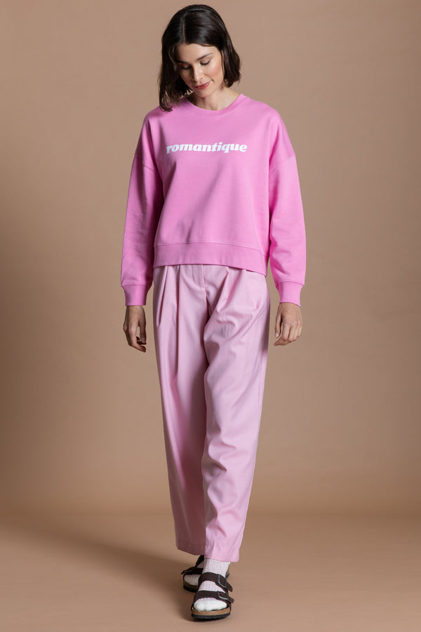 Romantique Sweatshirt - pink / weiß