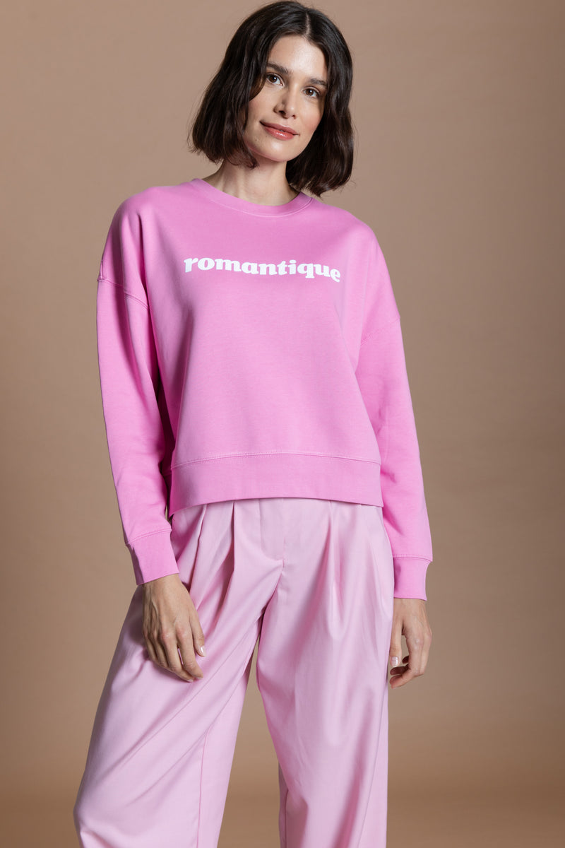 Romantique Sweatshirt - pink / weiß