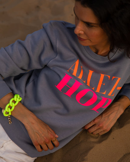 ALLEZ-HOP Sweatshirt - Grau/Neon