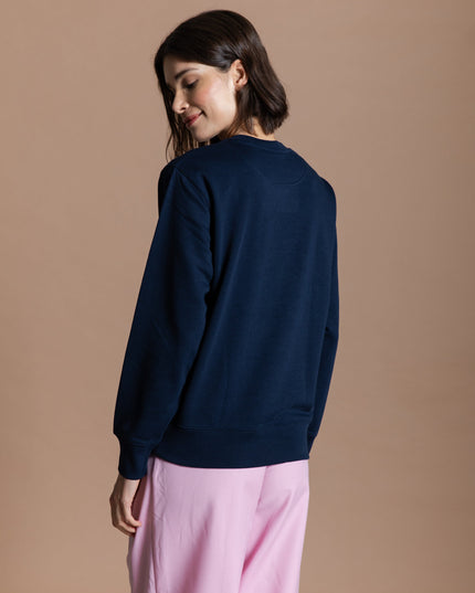 Mais, oui! Sweatshirt - Navy/Neon Gelb