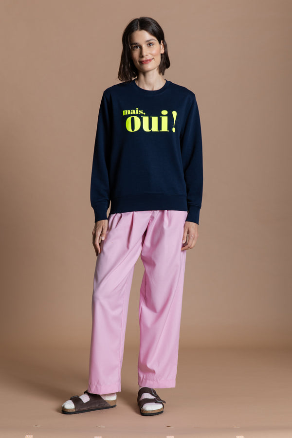 Mais, oui! Sweater - Black/Rose 