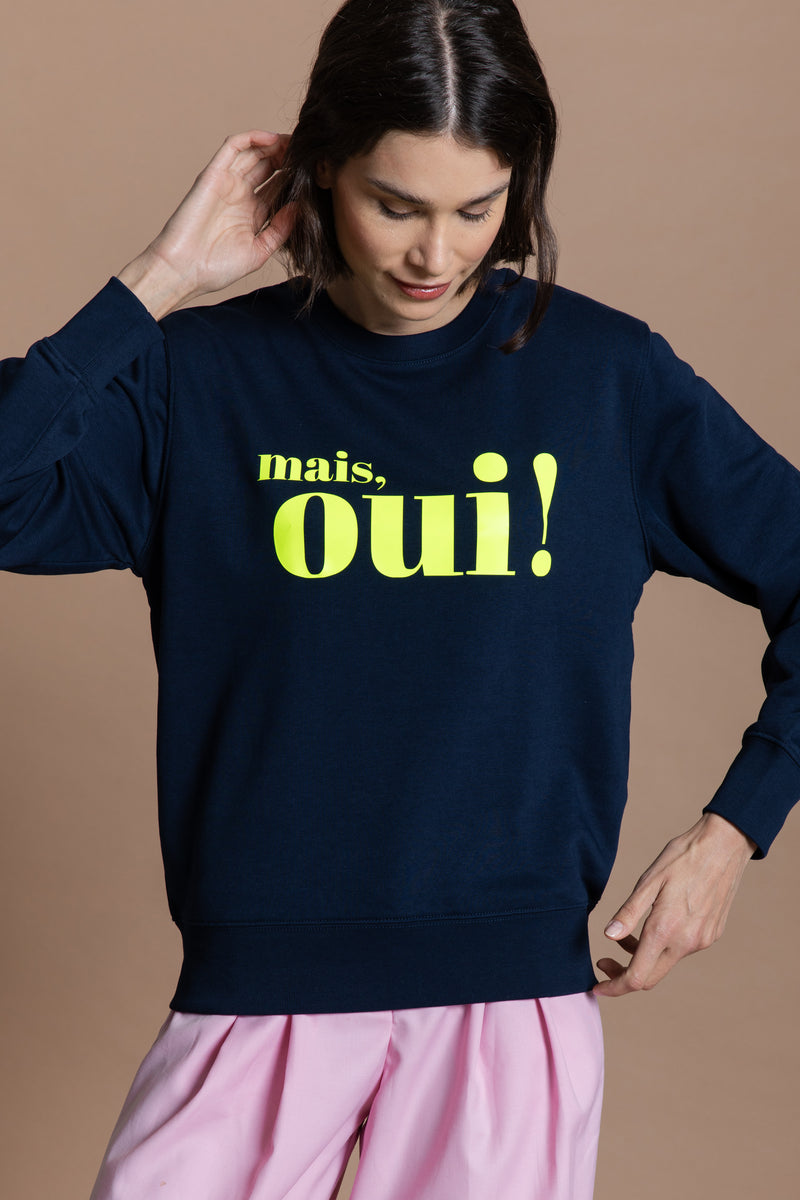 Mais, oui! Sweater - Black/Rose 